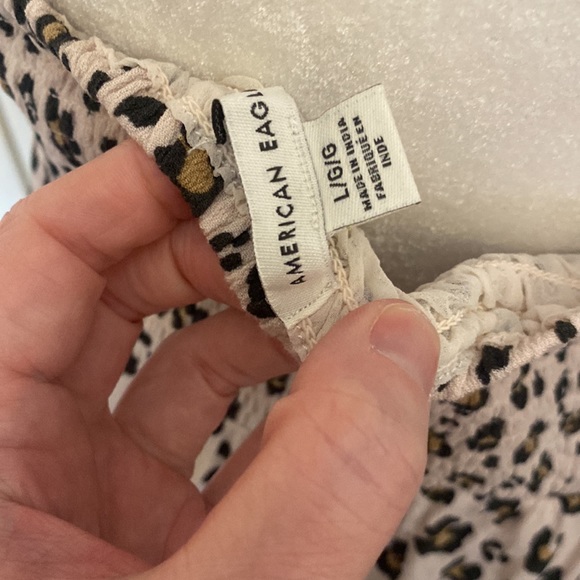NWOT AMERICAN EAGLE 🦅 animal print midi halter dress size L - Picture 3 of 7